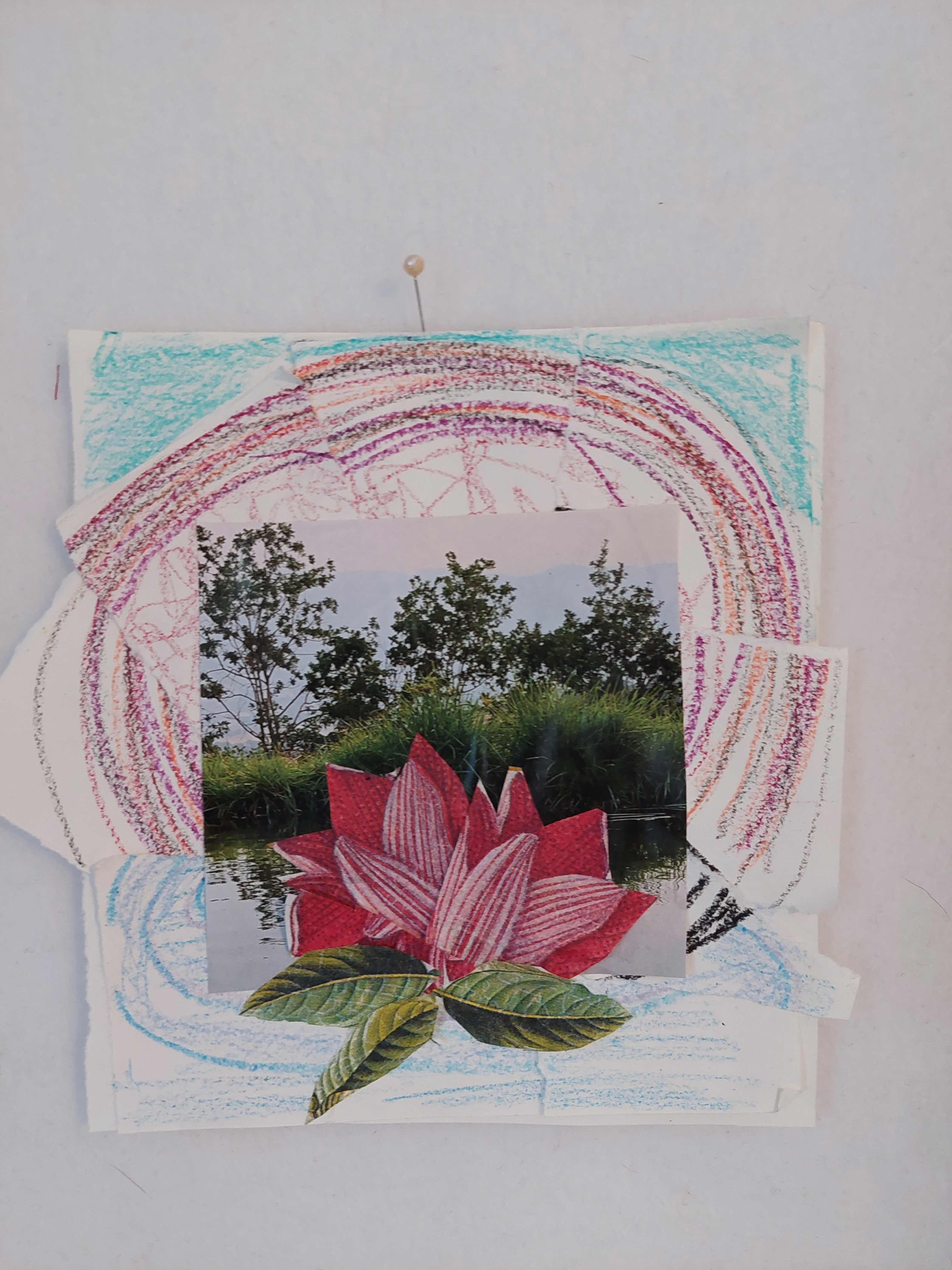 Art-making materials and process from a session at our practice